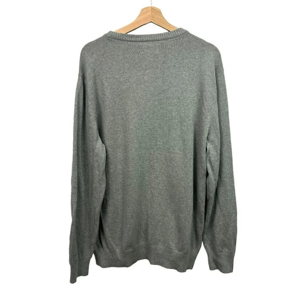 Club Room Mens XL Textured Cotton Crew Neck Pullover Sweater Gray NWT - Picture 2 of 6
